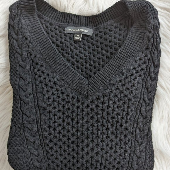 BANANA REPUBLIC Sweater BLACK Size M - Picture 2 of 4